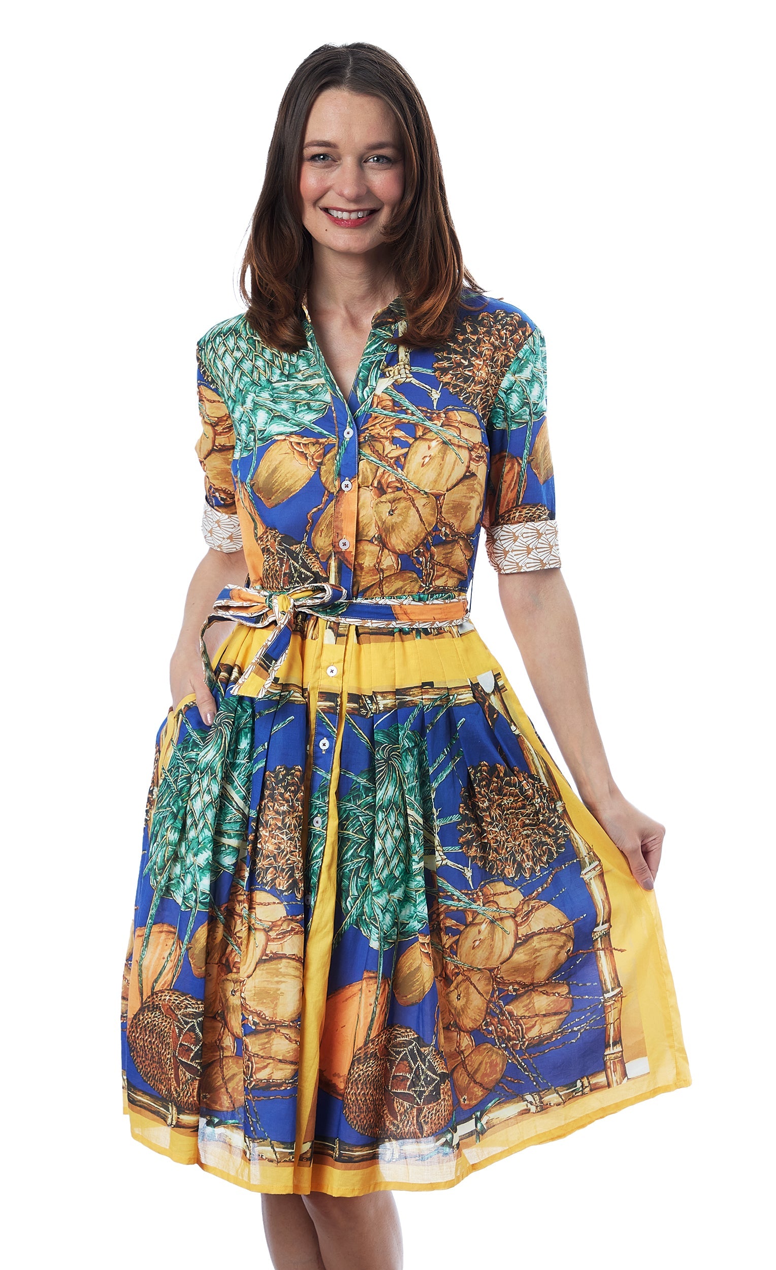 Dizzy-Lizzie Mrs Maisel Dress - Coconut Print – Barbara Katz