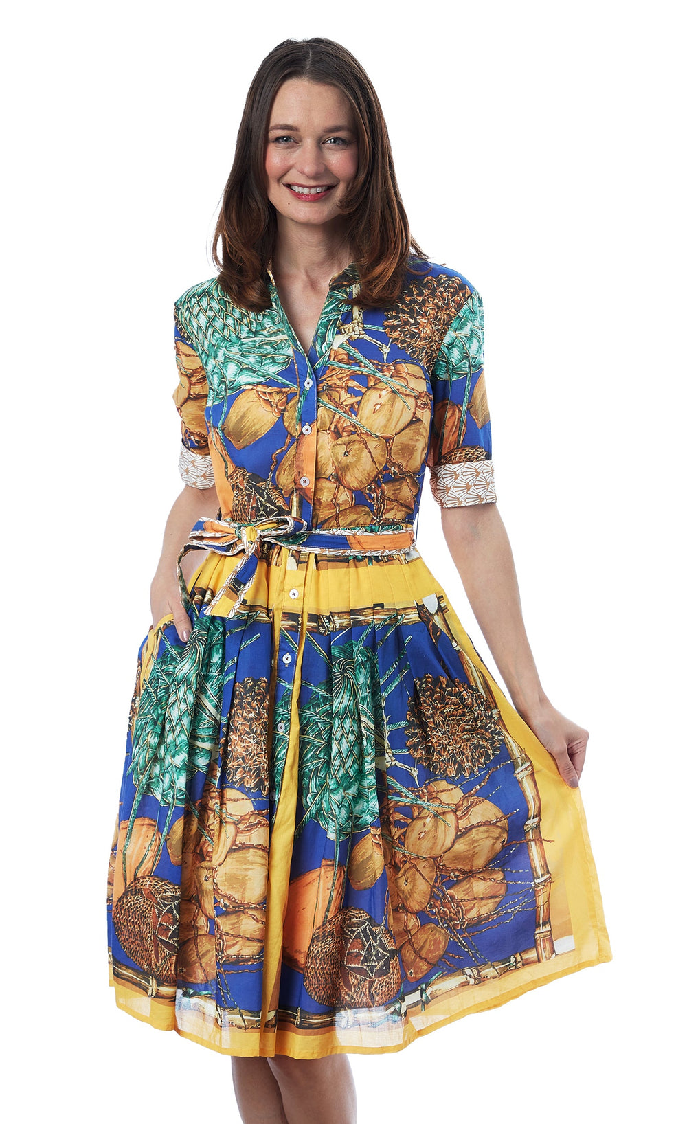 Dizzy-Lizzie Mrs Maisel Dress - Coconut Print available at Barbara Katz