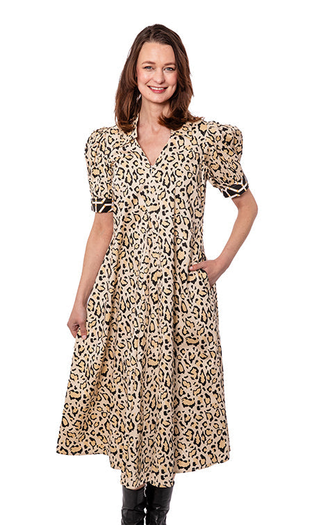 Dizzy-Lizzie Montauk Dress - Leopard Print available at Barbara Katz