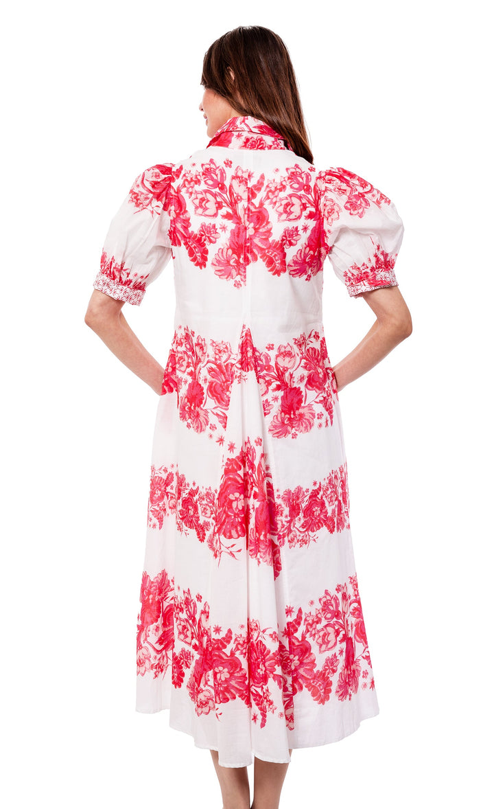Dizzy-Lizzie Montauk Dress - Pink Engineered Print available at Barbara Katz