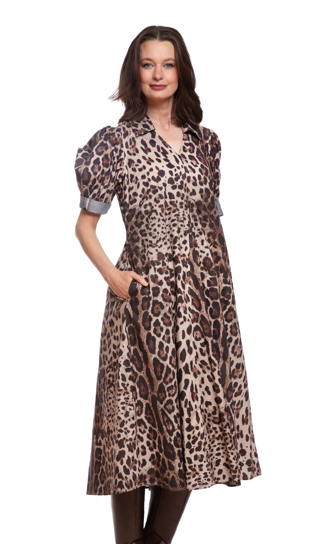 Dizzy-Lizzie Montauk Dress - Cheetah Print available at Barbara Katz