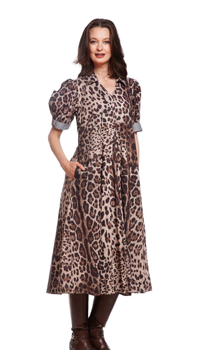 Dizzy-Lizzie Montauk Dress - Cheetah Print available at Barbara Katz