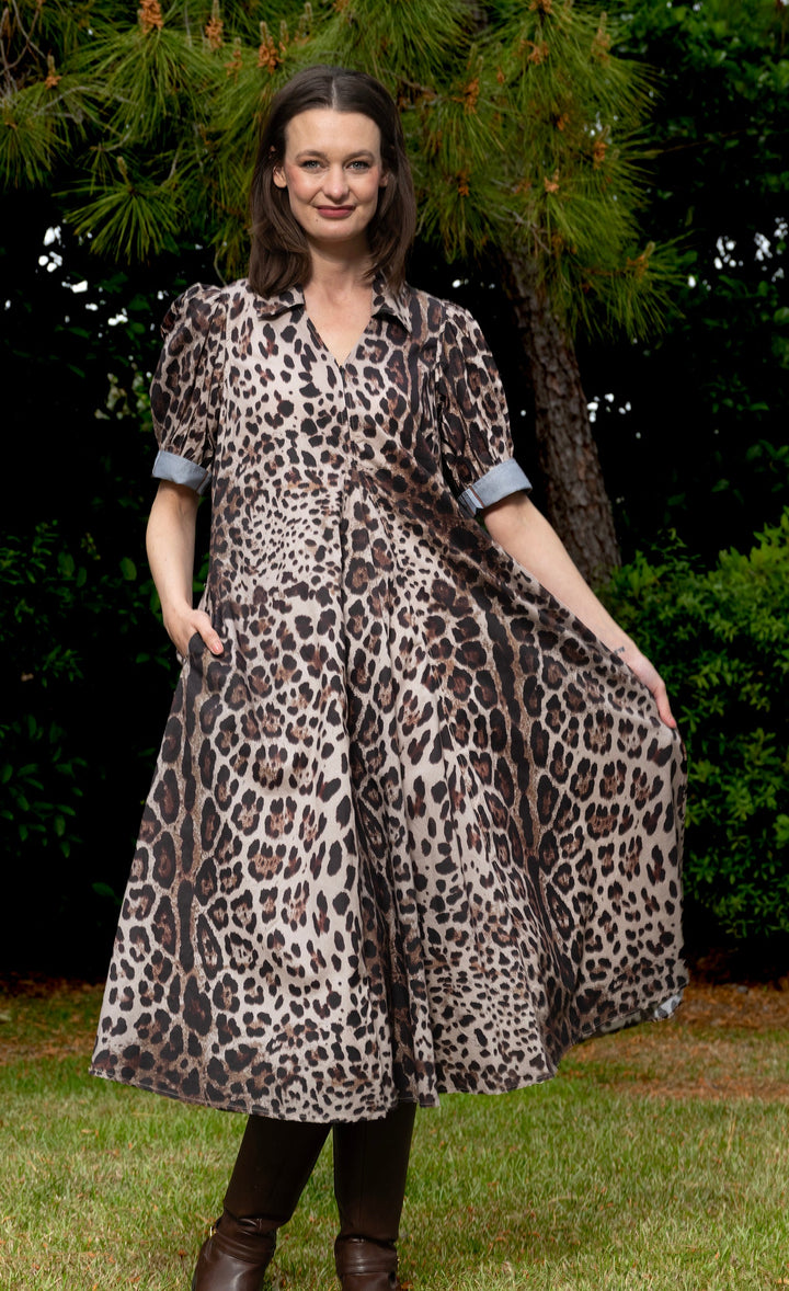 Dizzy-Lizzie Montauk Dress - Cheetah Print available at Barbara Katz