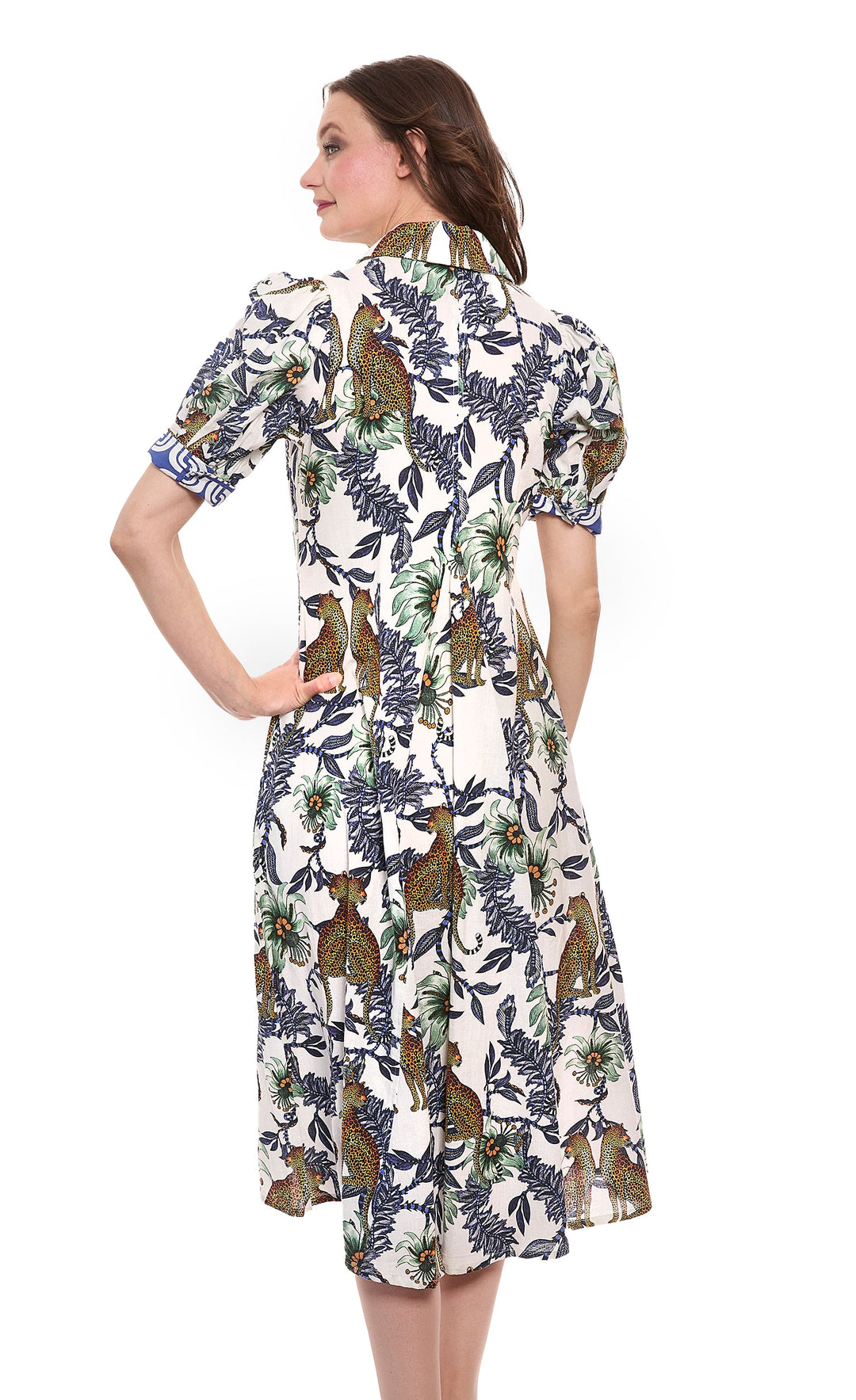 Dizzy-Lizzie Montauk Dress in Cheetahs & Floral available at Barbara Katz