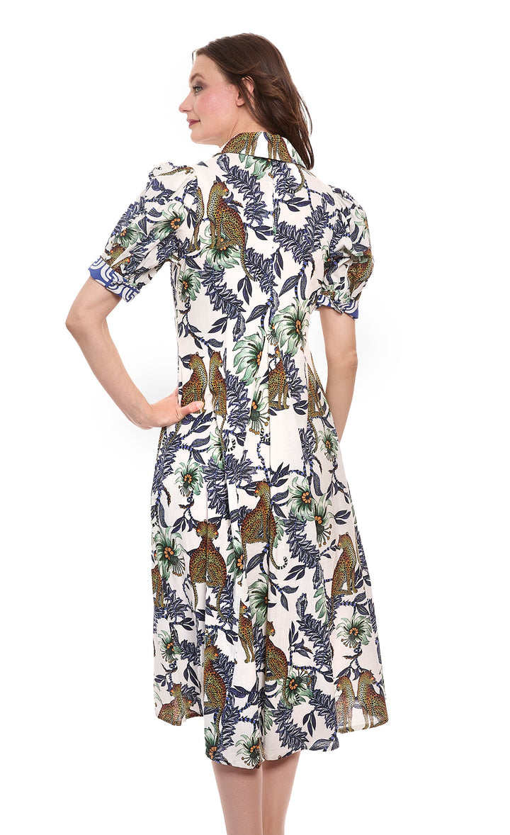 Dizzy-Lizzie Montauk Dress in Cheetahs & Floral available at Barbara Katz