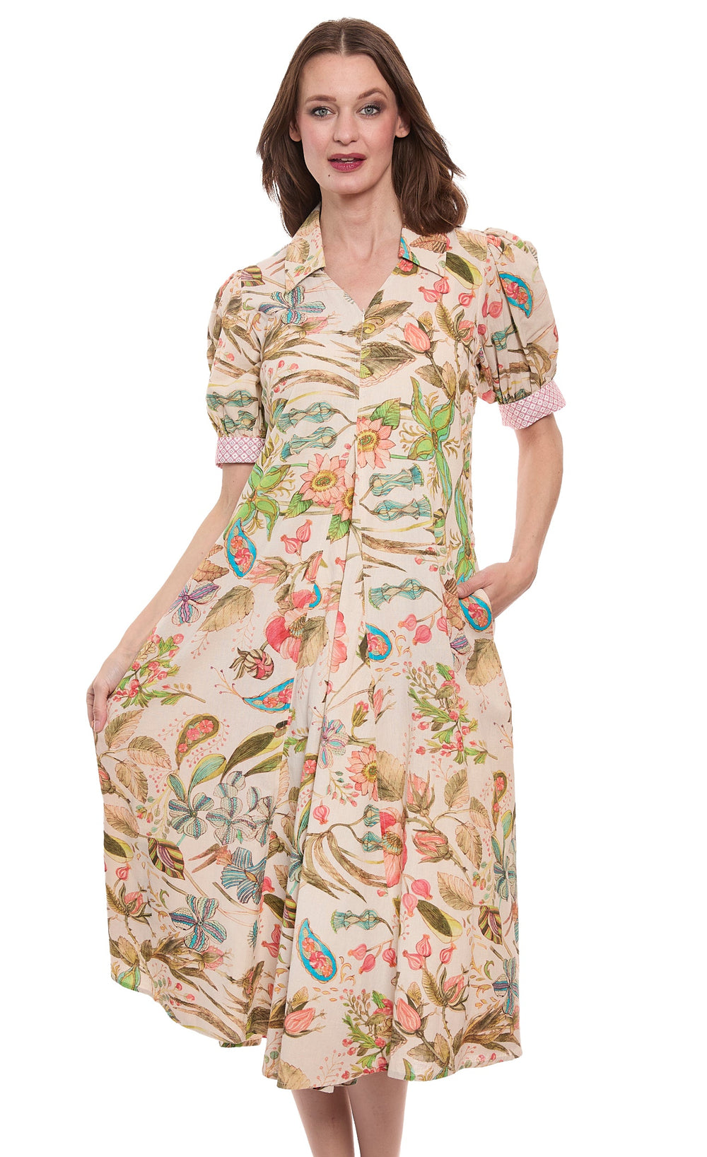 Dizzy-Lizzie Montauk Dress in Floral Print available at Barbara Katz