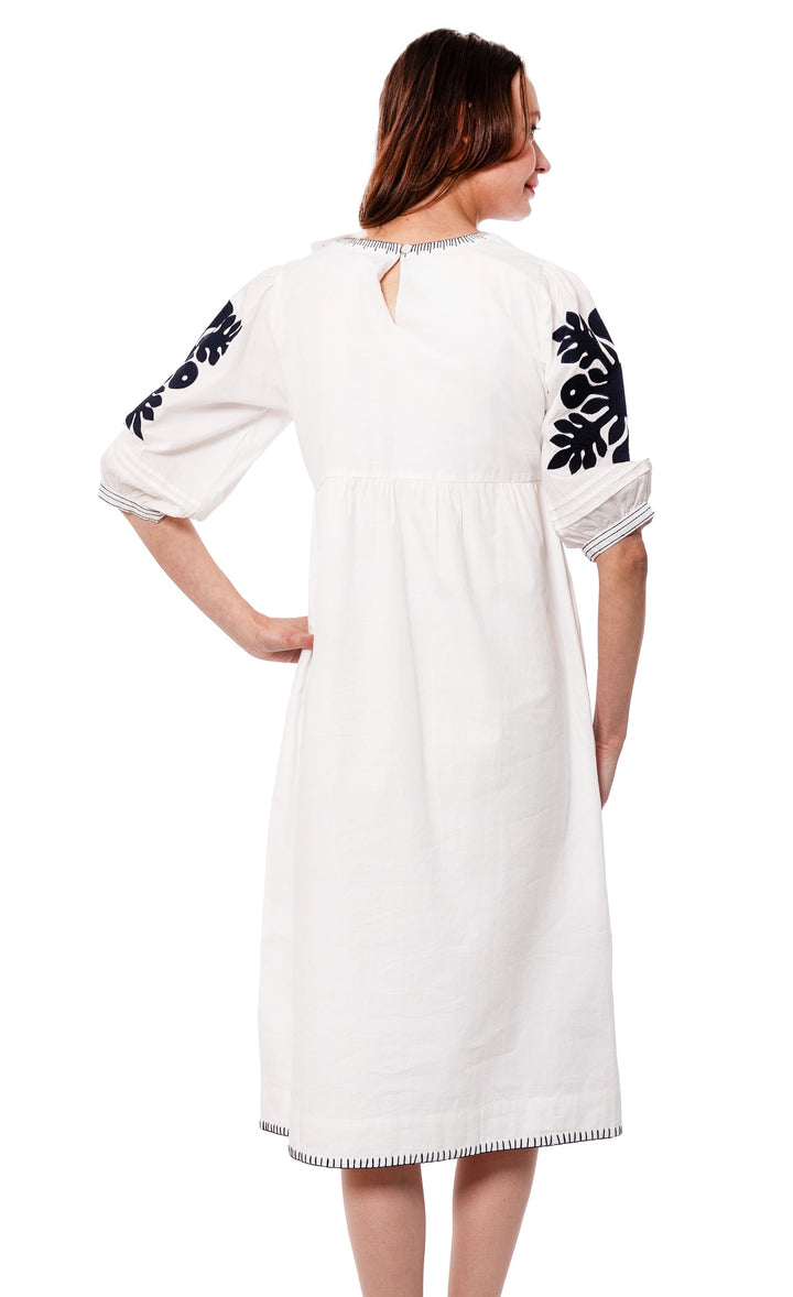 Dizzy-Lizzie Black and White Applique Dress available at Barbara Katz
