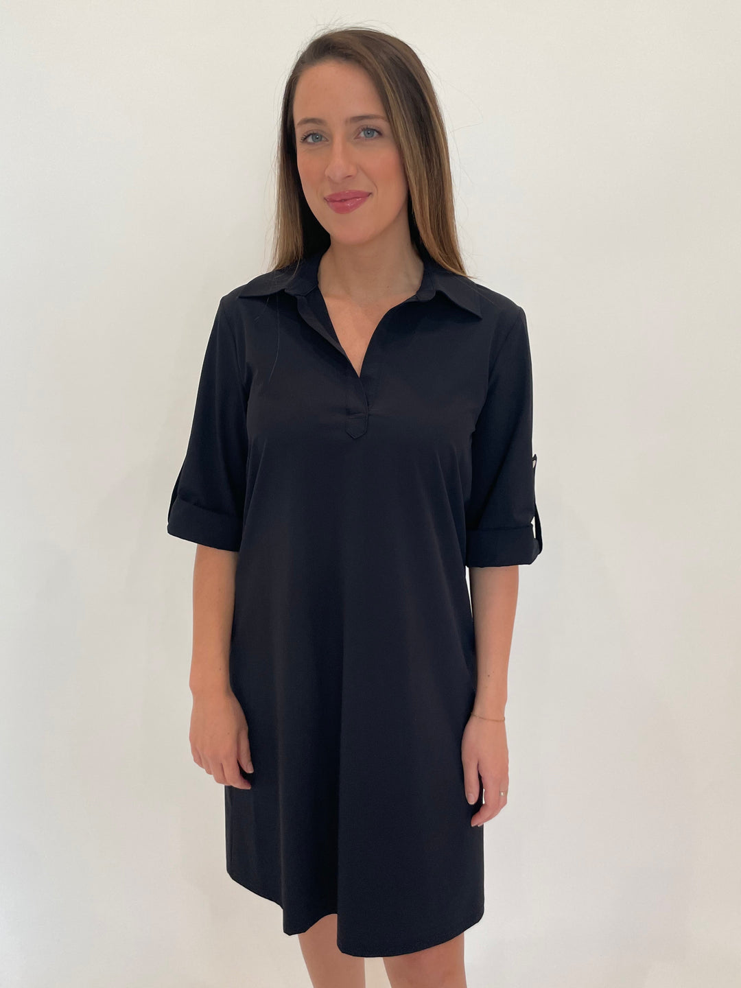 Peace of Cloth Ryan Tech Dress in Navy available at Barbara Katz