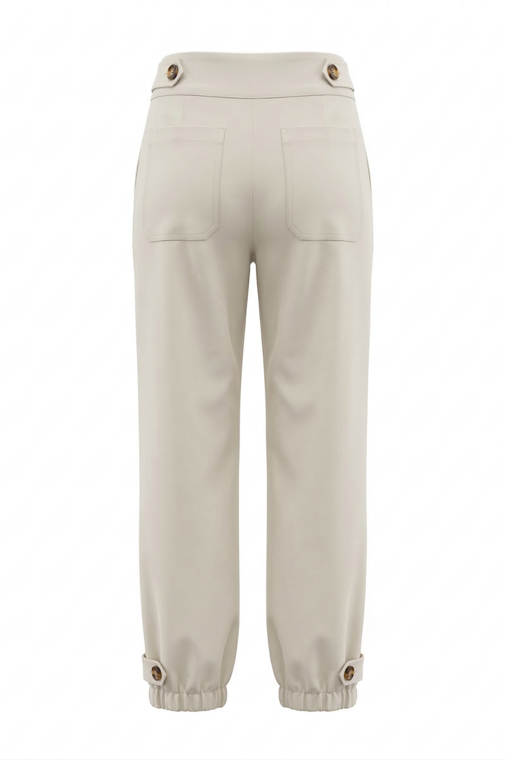 Adroit Atelier Chad Pant With Supply Pockets At Front in Elephant available at Barbara Katz