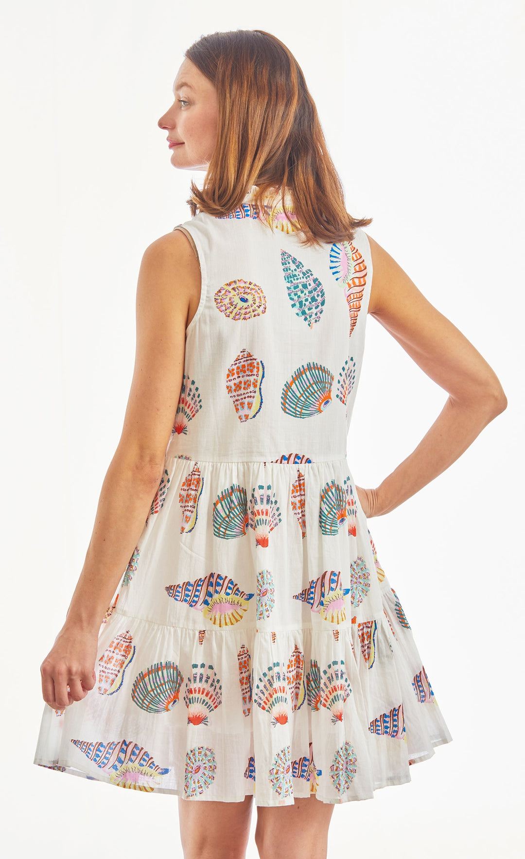 Dizzy-Lizzie Essex Sleeveless Beachy Dress - Seashell Print available at Barbara Katz