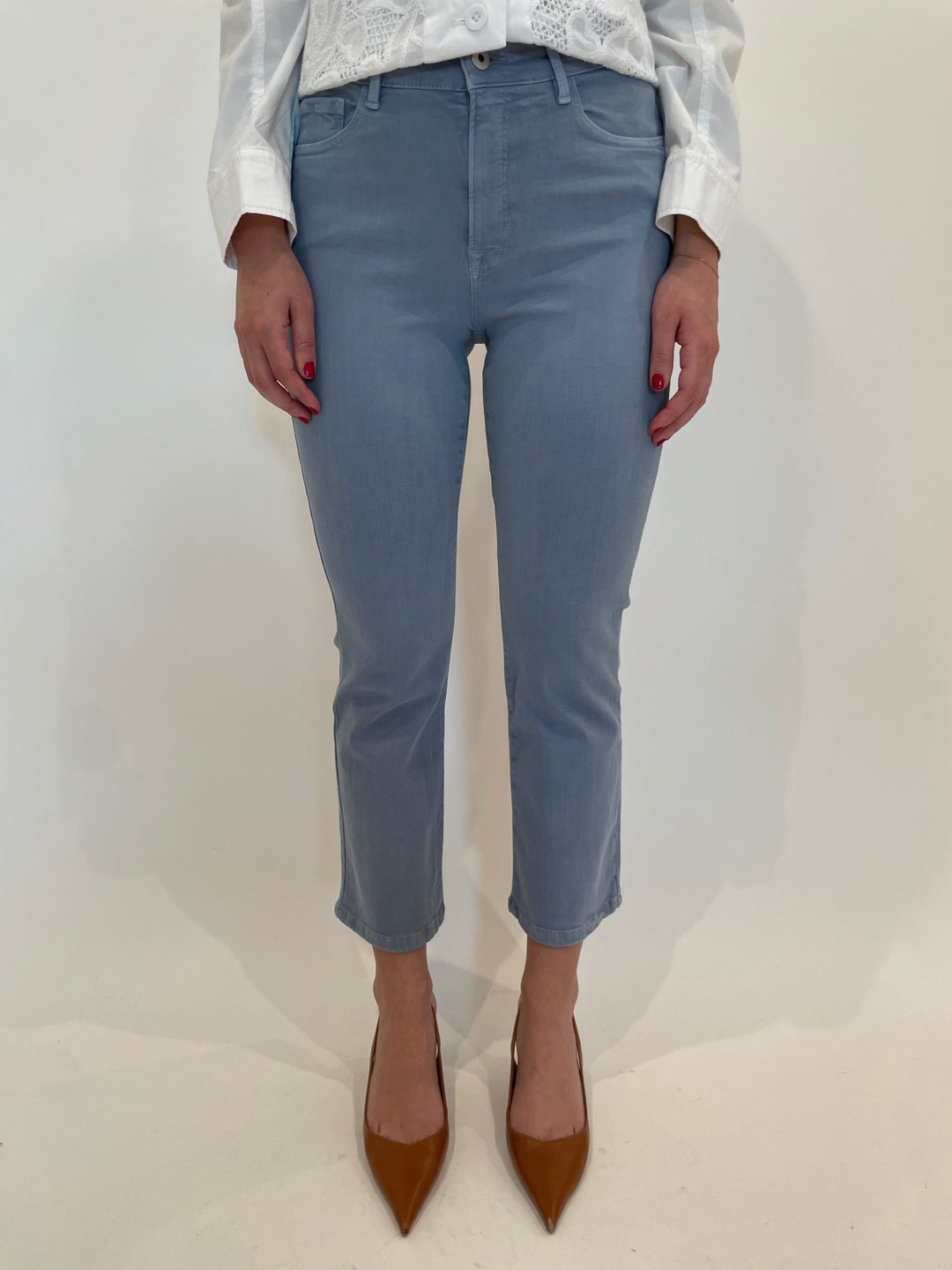 Elliott Lauren Bootcut Jeans in Chambray available at Barbara Katz