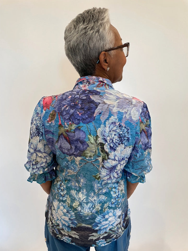 Airy Smock Sleeve Shirt - Vinet