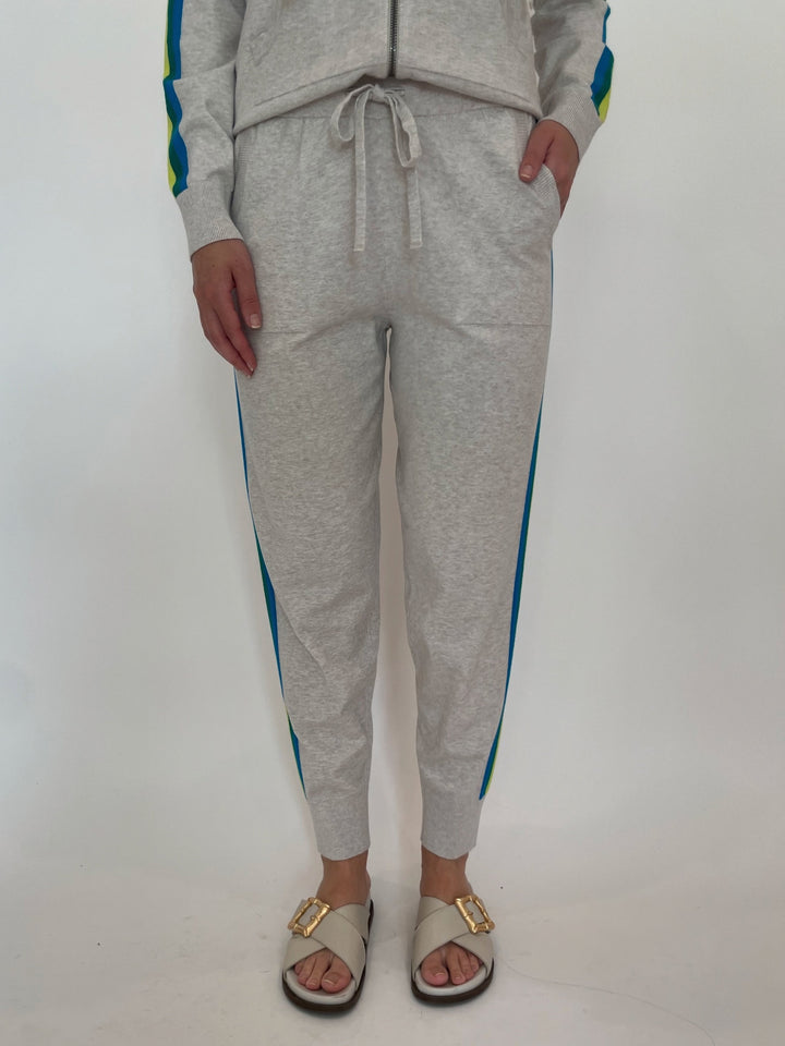 J Society Striped Joggers in Flax available at Barbara Katz