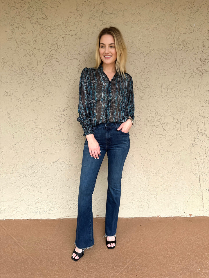 Suncoo LEYLA LUREX PRINT BLSE