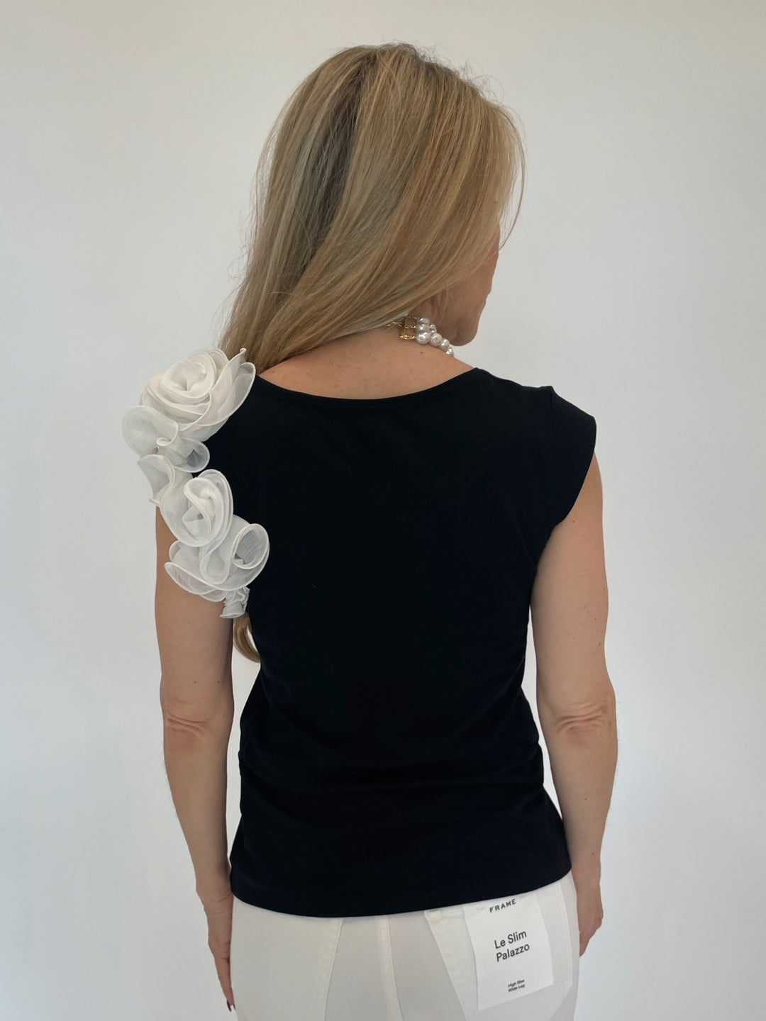 Bariloche Apumer Rose Top in Black available at Barbara Katz