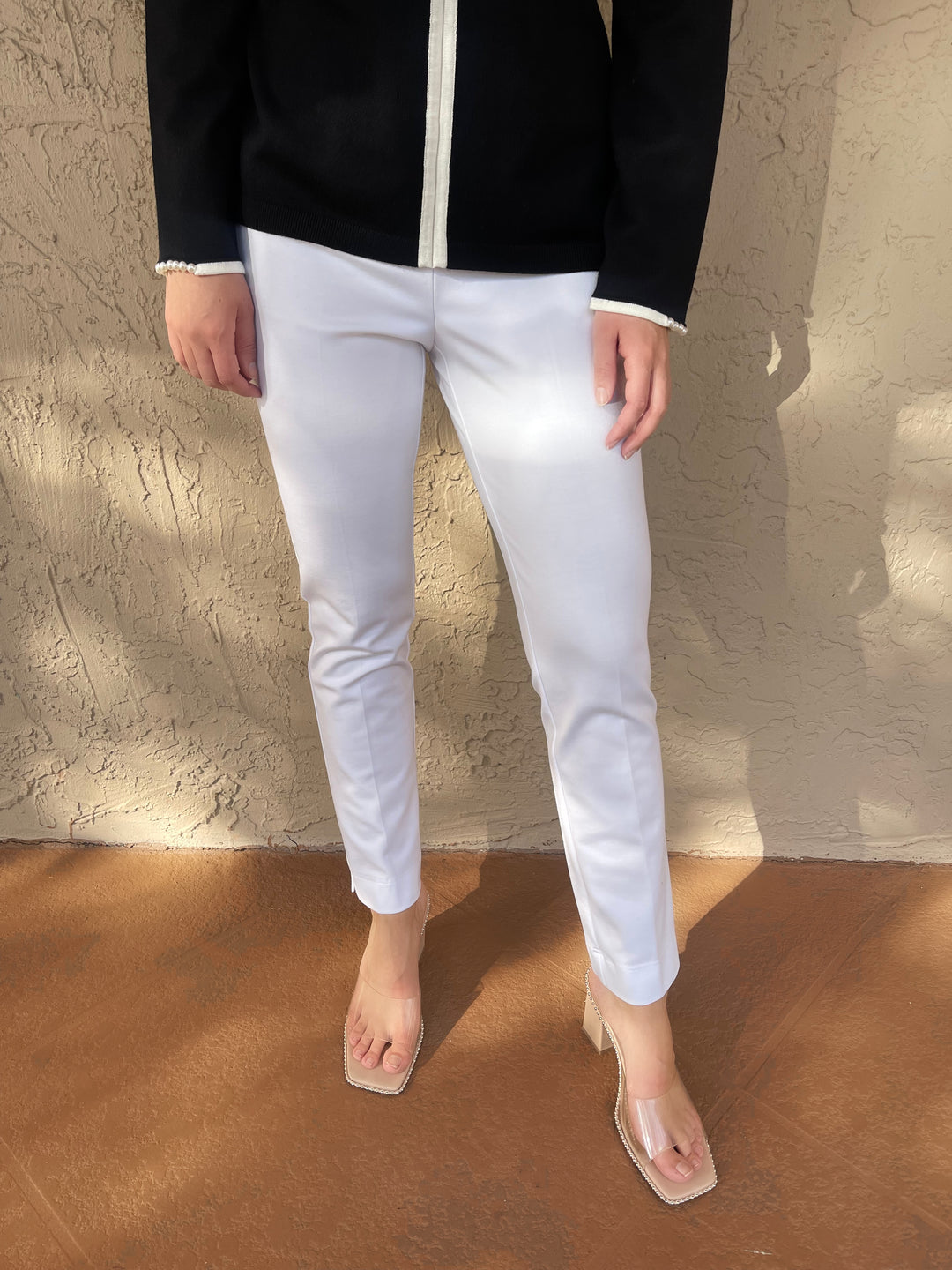 Peace of Cloth Annie Pant 29" - Paramount Knit - White