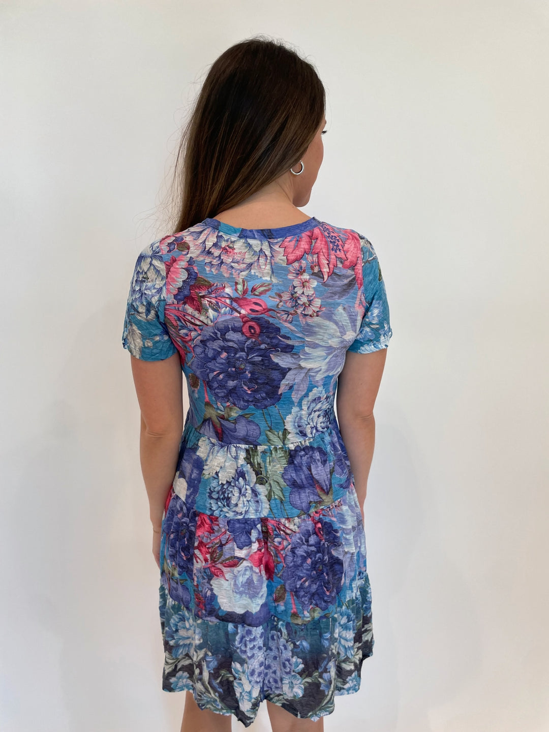 David Cline Veronica Short Sleeve Dress in Vinet available at Barbara Katz