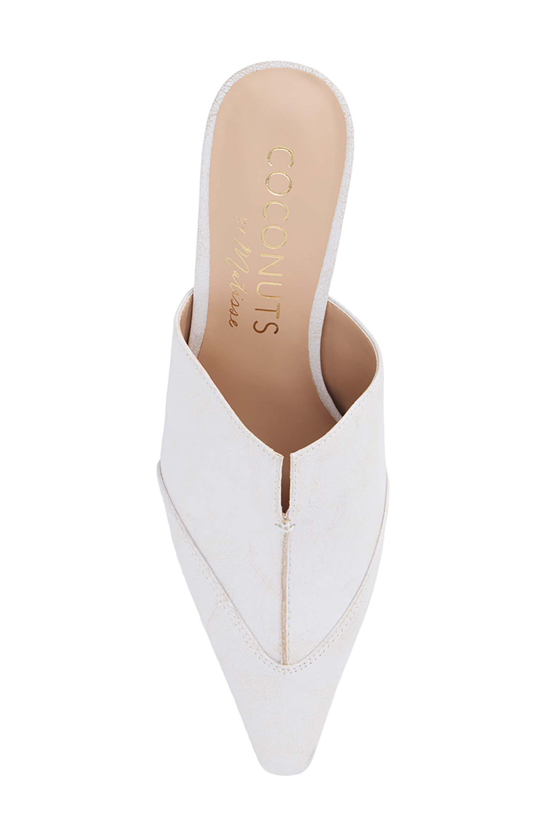 Matisse Crawford Pointed Toe Mule in White available at Barbara Katz