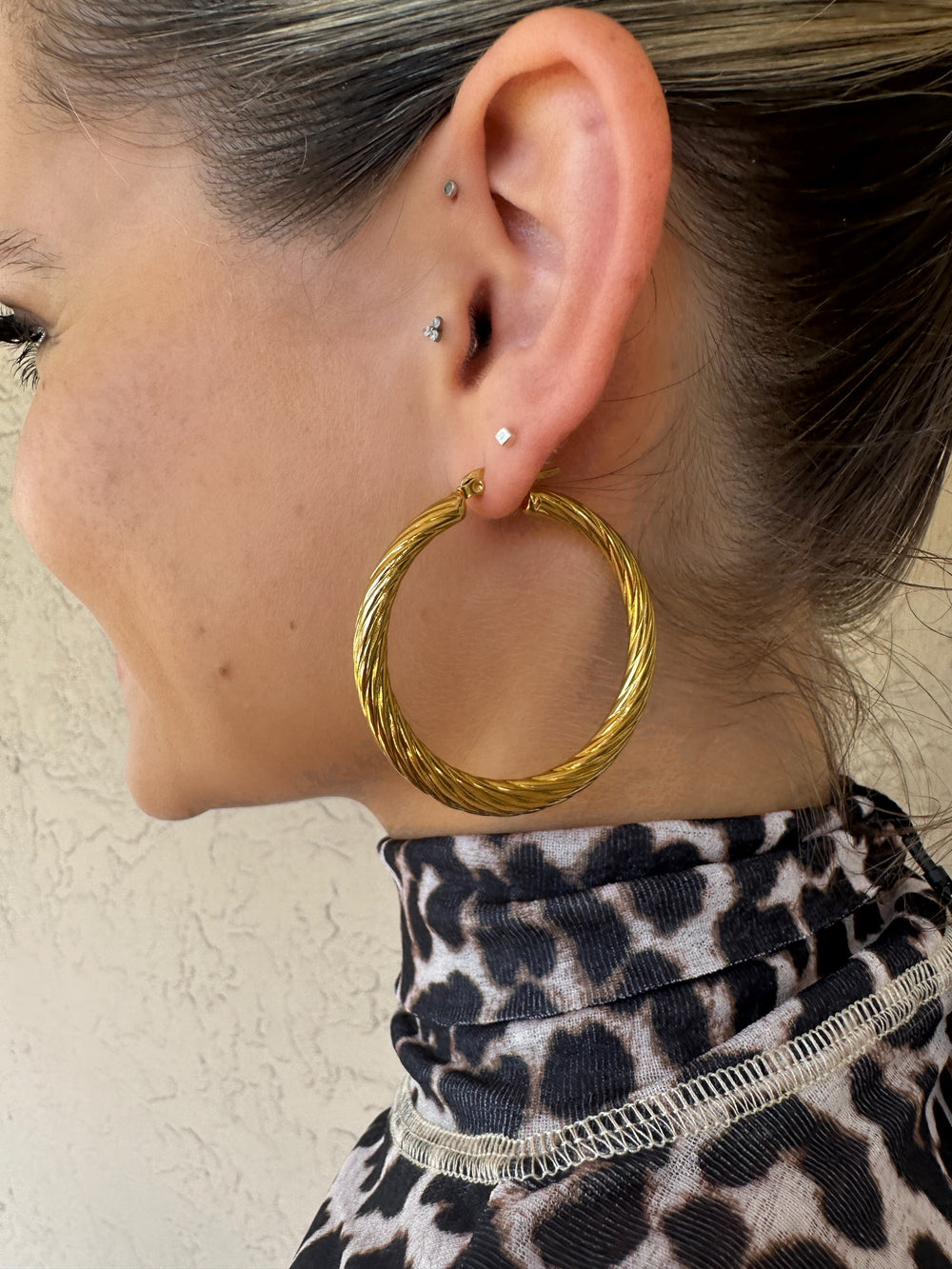 Textured Big Hoop