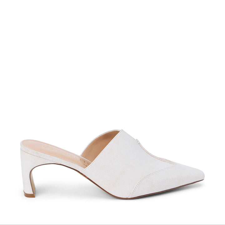 Matisse Crawford Pointed Toe Mule in White available at Barbara Katz