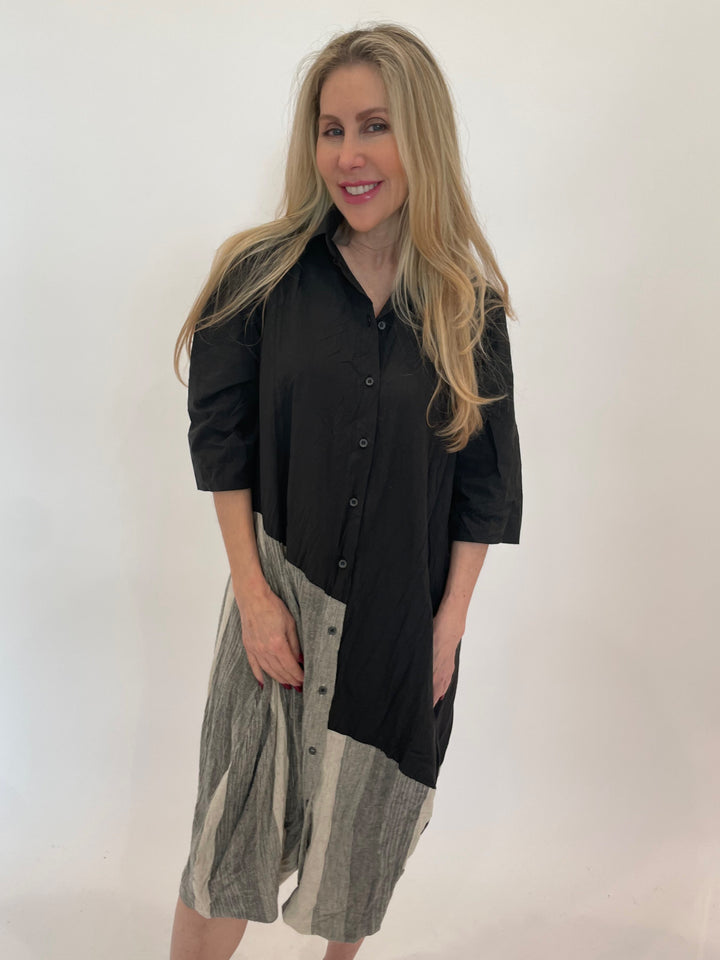 Ozai N Ku Rosie Shirt Dress in Stripes available at Barbara Katz