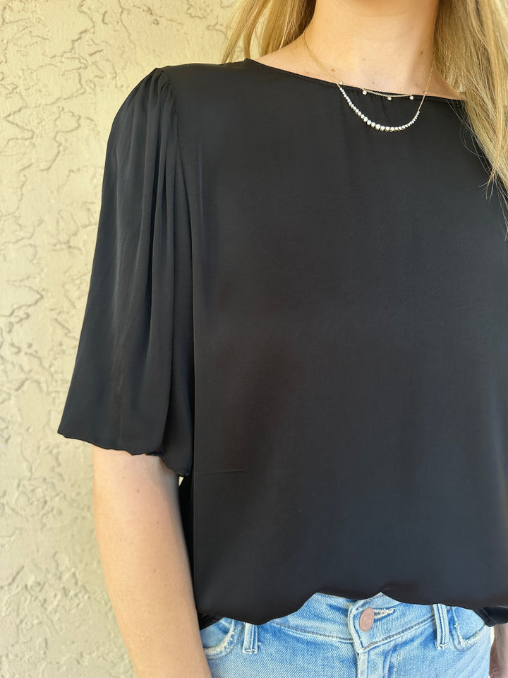 Velvet Desi Blouse - Black
