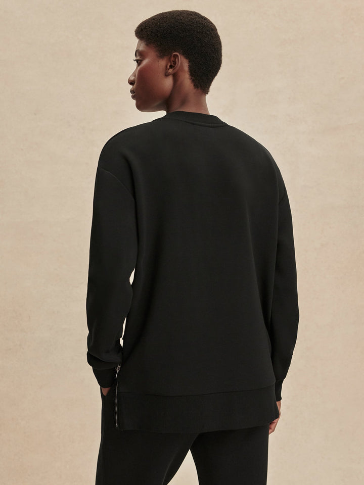 Varley Gabriella Sweatshirt in Black available at Barbara Katz