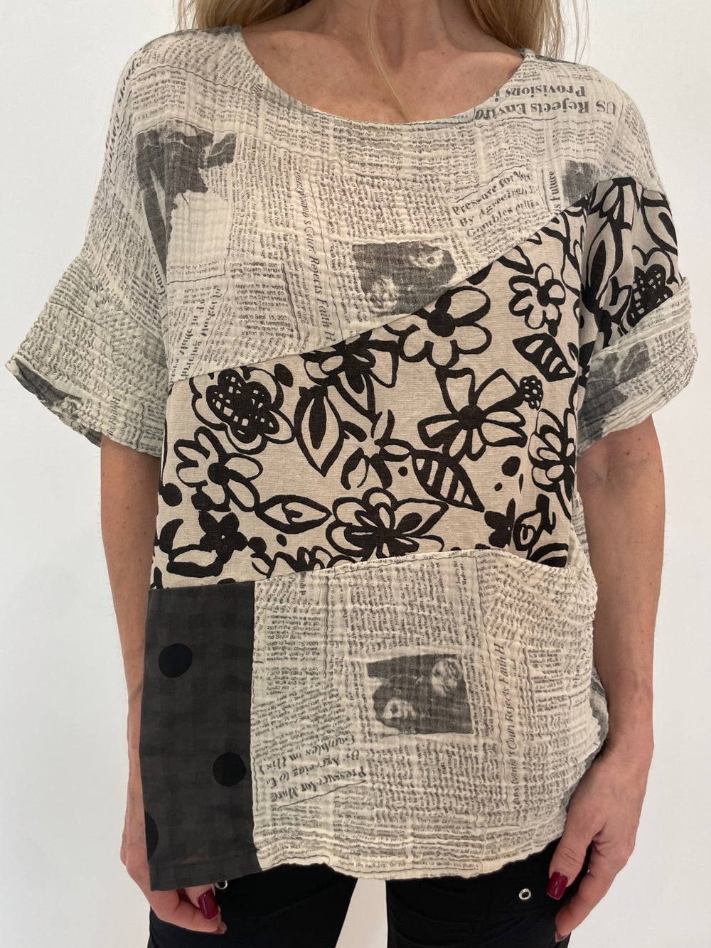 Chalet et Ceci Tia Natural Yarn Top in Parchment Mix available at Barbara Katz