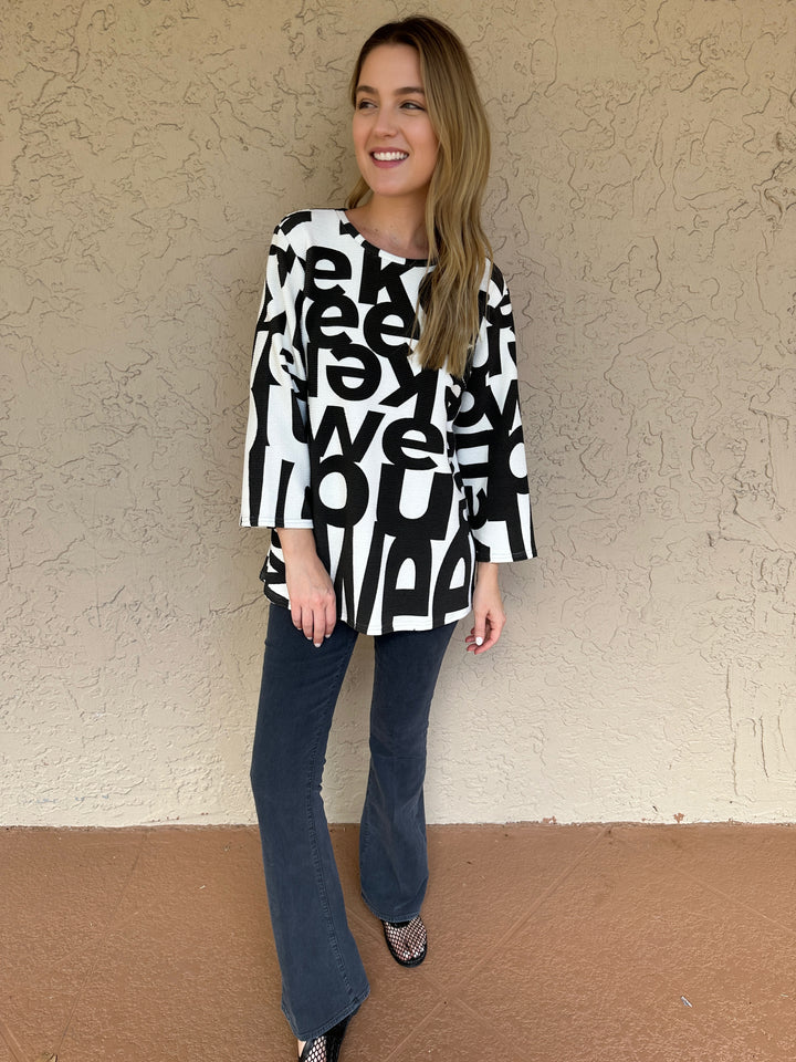 Andrea Geer Thermal Knit Aline Top - Weekend