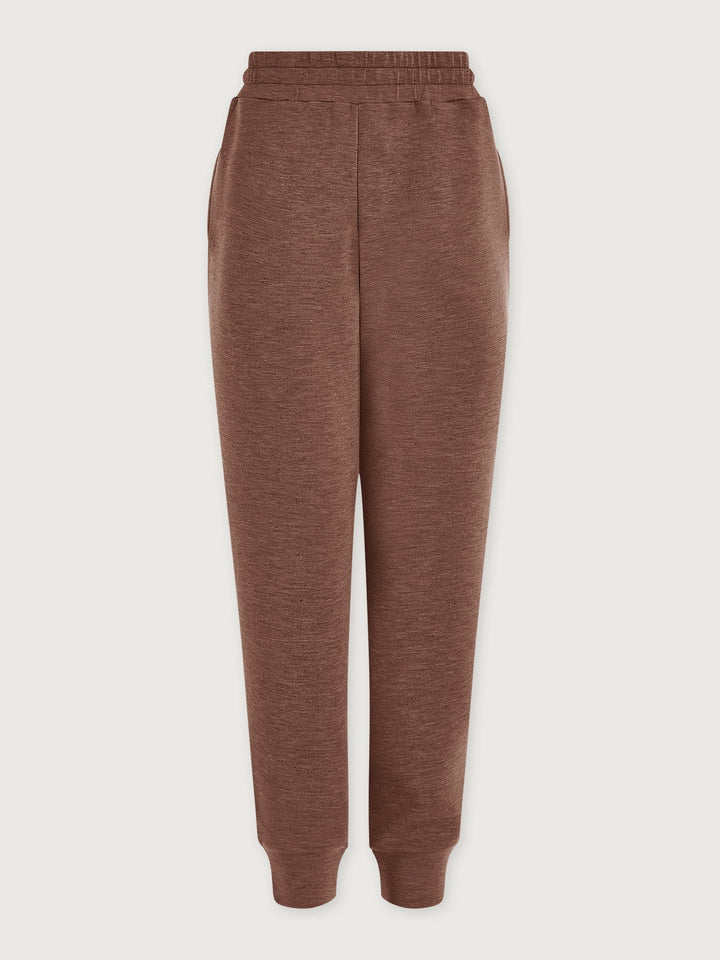 Varley The Slim Cuff Pants 27.5" in Deep Taupe Marl Fleck available at Barbara Katz