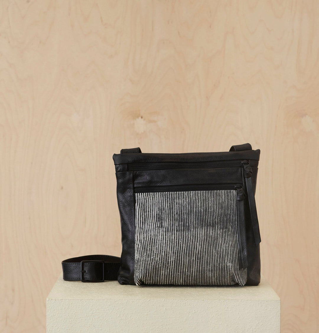 Daniella Lehavi Alma Crossbody Bag in Black &amp; White Stripes available at Barbara Katz