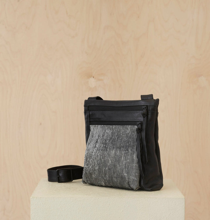 Daniella Lehavi Alma Crossbody Bag in Black &amp; White Stripes available at Barbara Katz