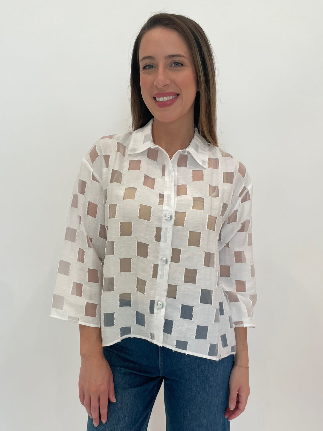 LIV by Habitat Alina Outside The Box Tunic in White available at Barbara Katz