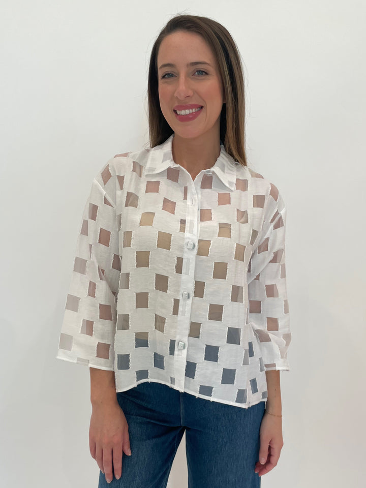 LIV by Habitat Alina Outside The Box Tunic in White available at Barbara Katz