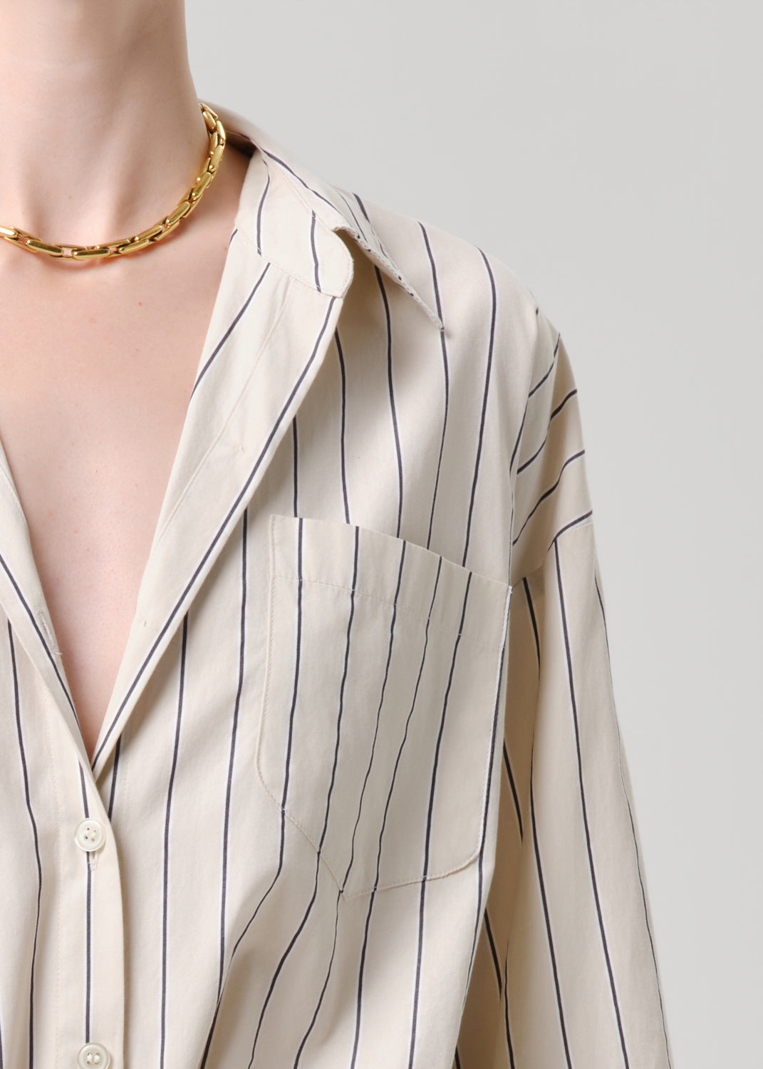 Citizens of Humanity Petit Ami Shirt in Ramble Stripe available at Barbara Katz