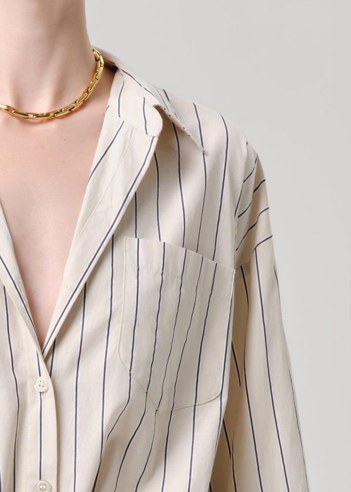 Citizens of Humanity Petit Ami Shirt in Ramble Stripe available at Barbara Katz