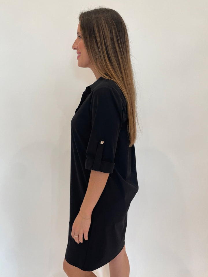 Peace of Cloth Ryan Tech Dress in Onyx available at Barbara Katz