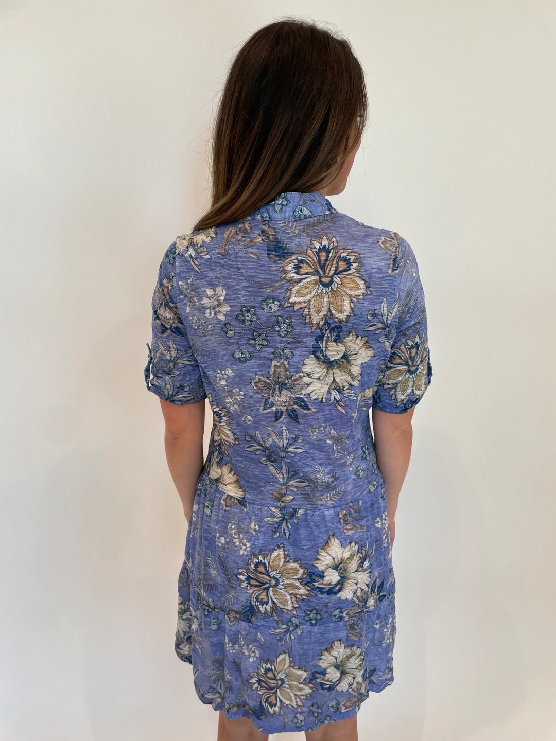 David Cline Annabel Snap Front Tier Dress in Capri available at Barbara Katz