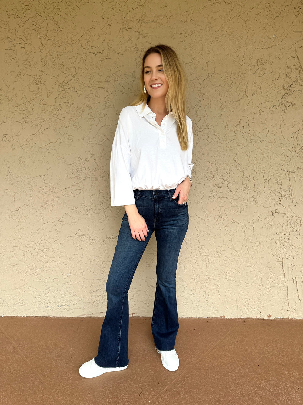 Stateside Cloud Jersey Cropped Polo