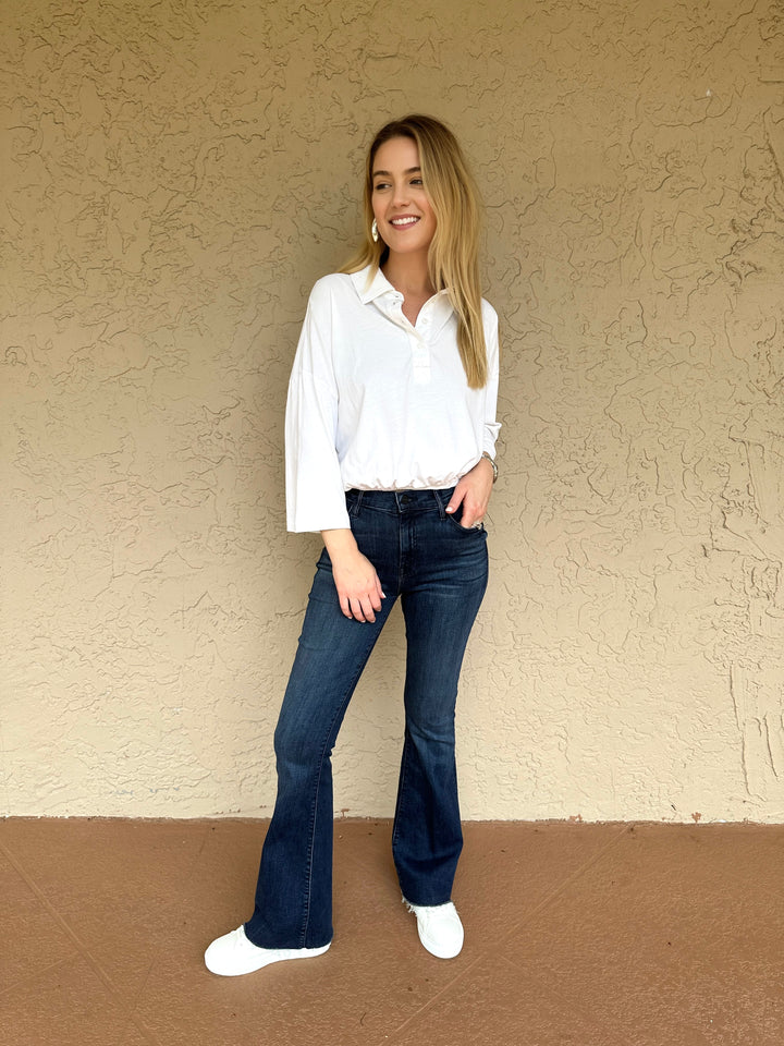 Stateside Cloud Jersey Cropped Polo
