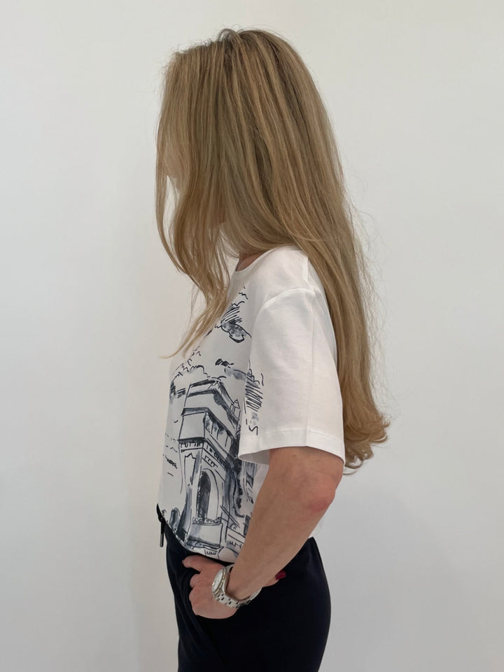 Margittes Graffic T-Shirt in White available at Barbara Katz