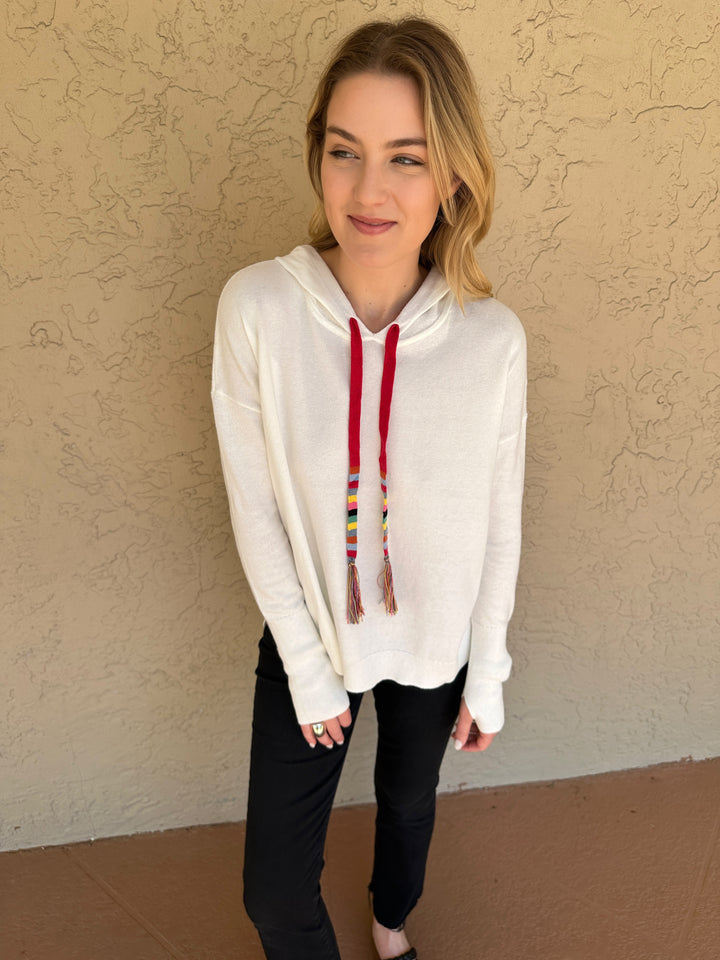 Multi Drawstring Hoodie - Chalk