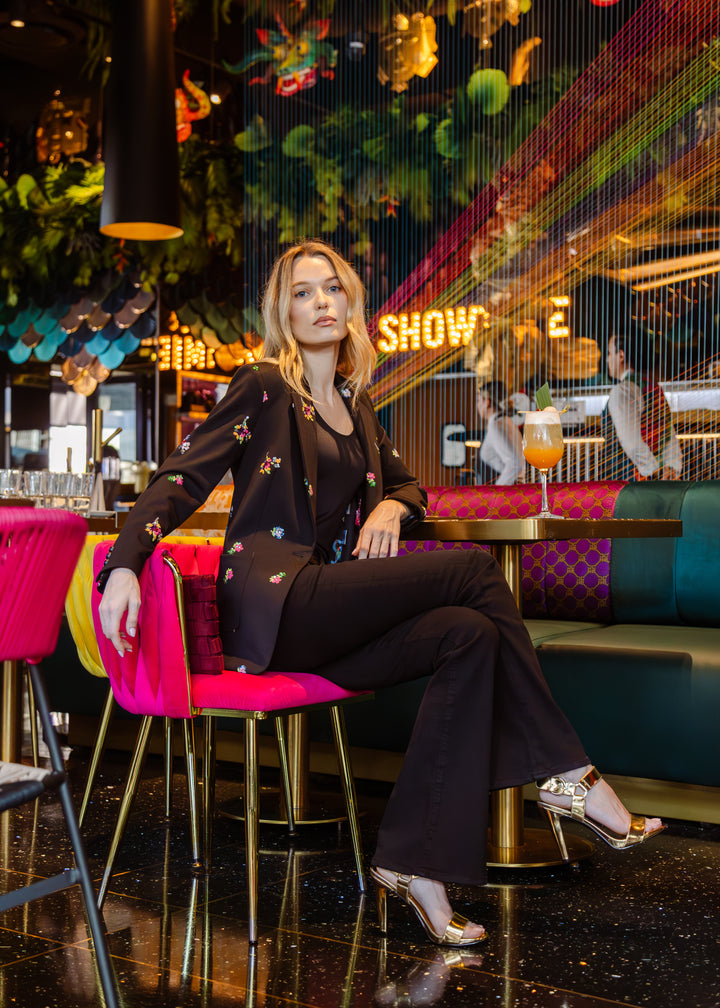 2 Aberturas Flores Blazer - Black