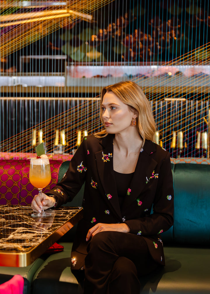 2 Aberturas Flores Blazer - Black