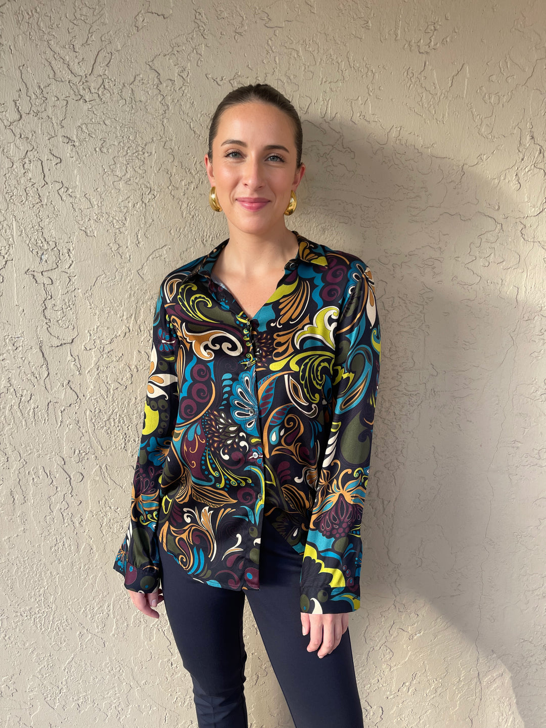 Valentinas Stain Glass Printed Blouse