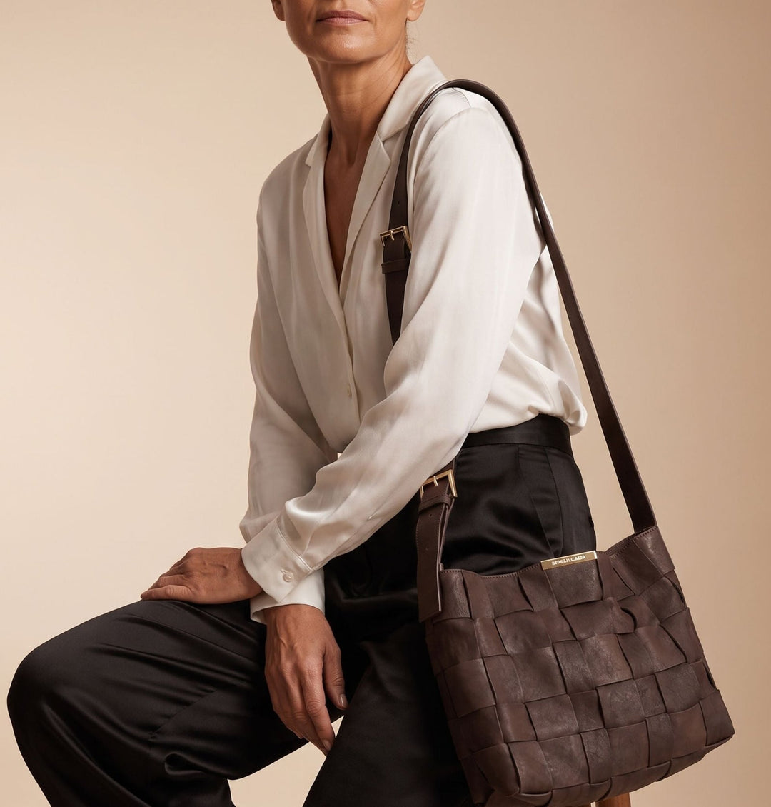 Daniella Lehavi Philly Tote Bag in Espresso available at Barbara Katz