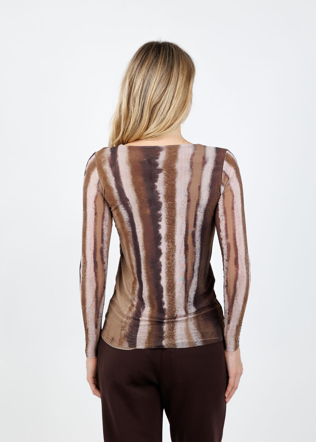 AMB Florence Double Sheer Top in Dune available at Barbara Katz