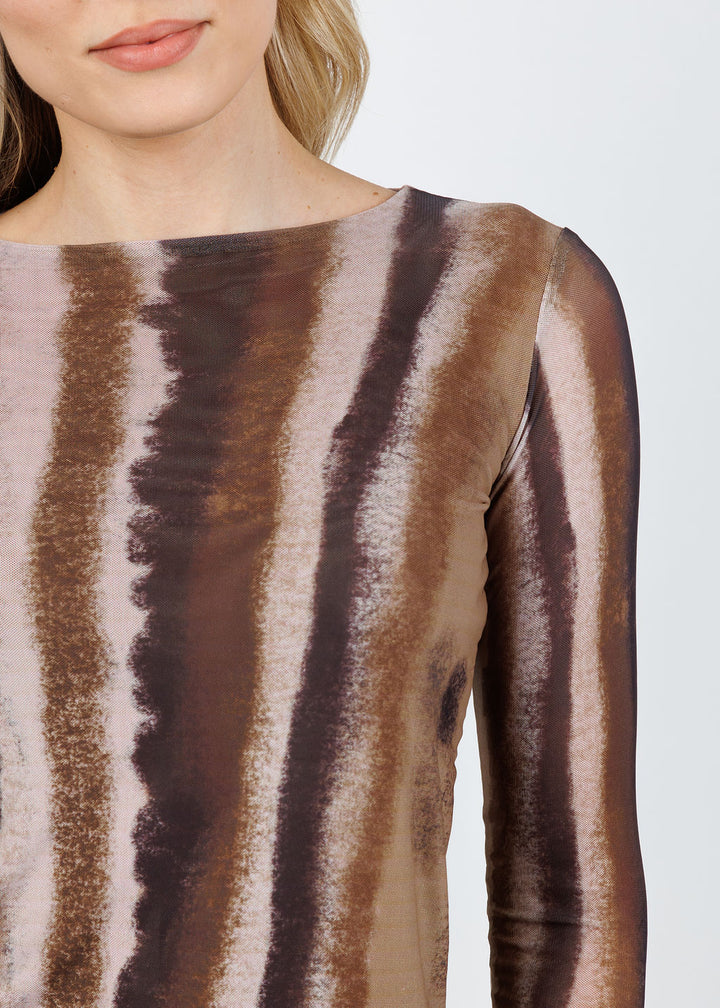 AMB Florence Double Sheer Top in Dune available at Barbara Katz