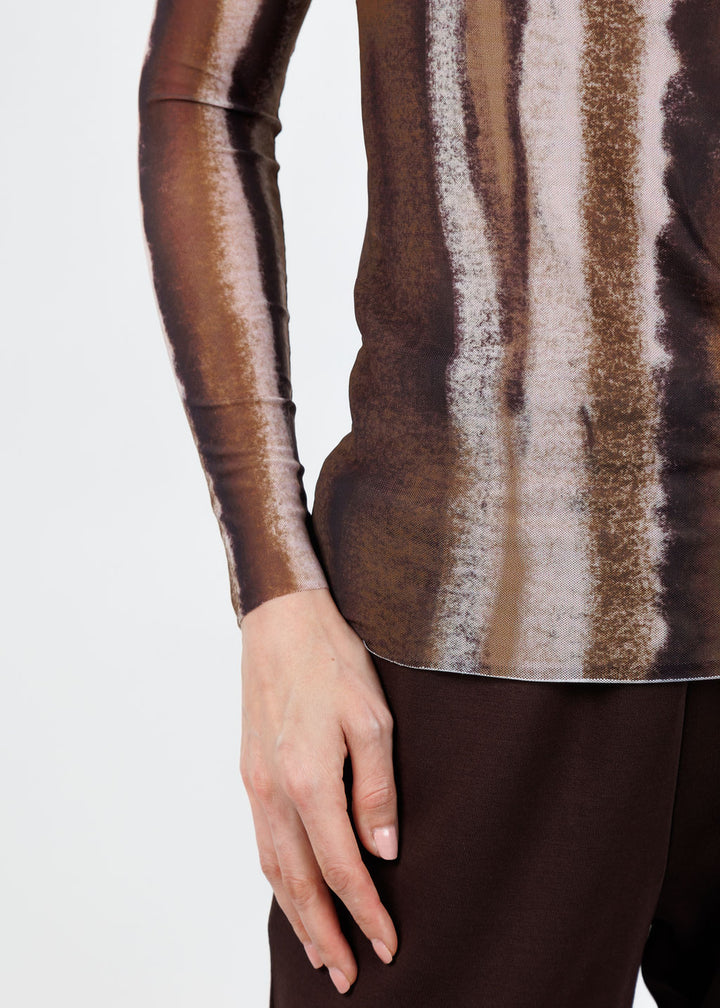 AMB Florence Double Sheer Top in Dune available at Barbara Katz