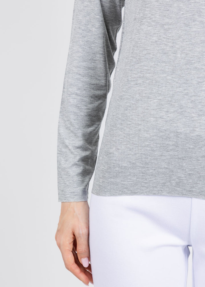AMB Designs Julia Long Sleeve Top in Grey available at Barbara Katz